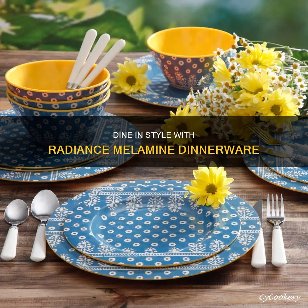 certified international radiance 12 piece melamine dinnerware set