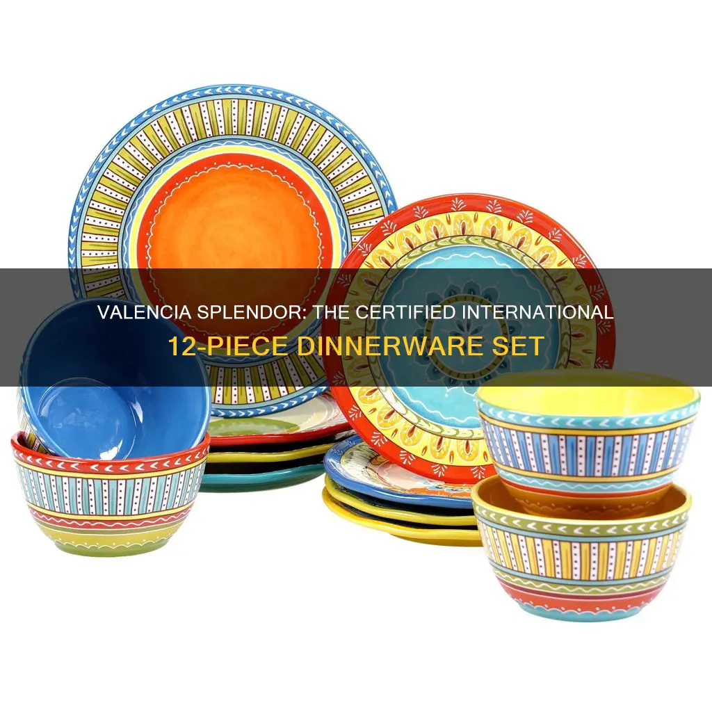 certified international valencia 12 piece dinnerware set