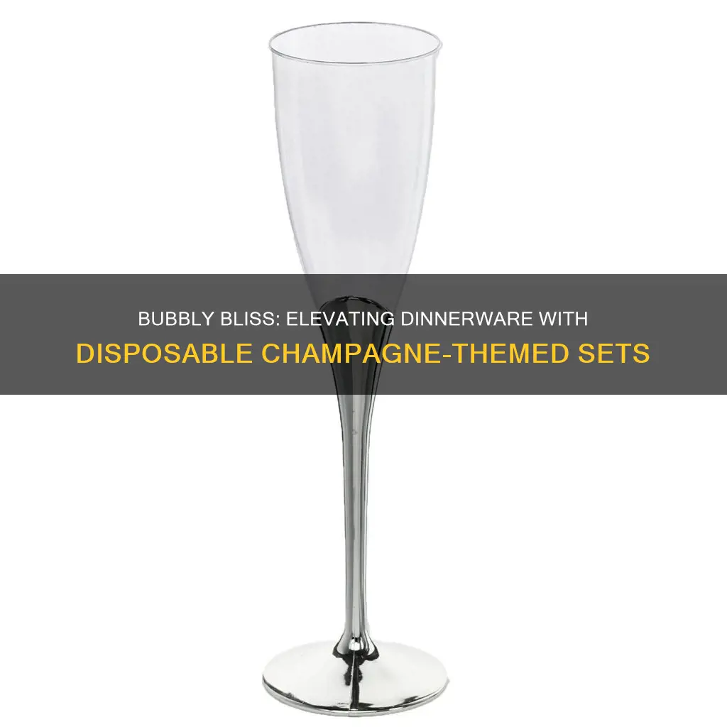 champagne dinnerware set disposable