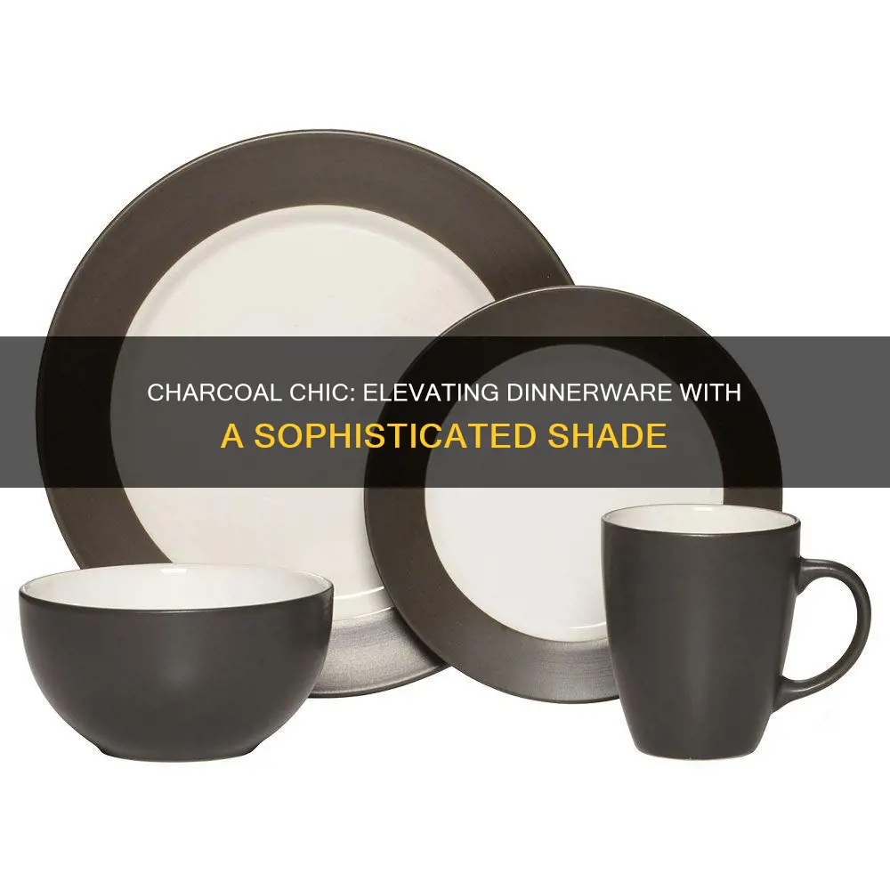 charcoal dinnerware set