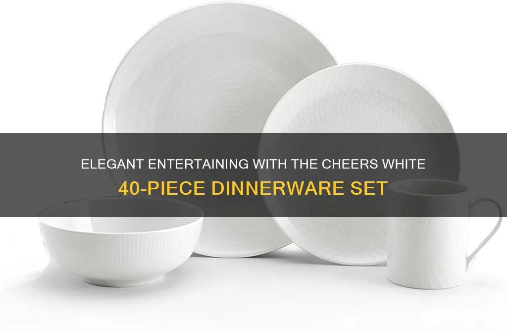 cheers white 40 piece dinnerware set