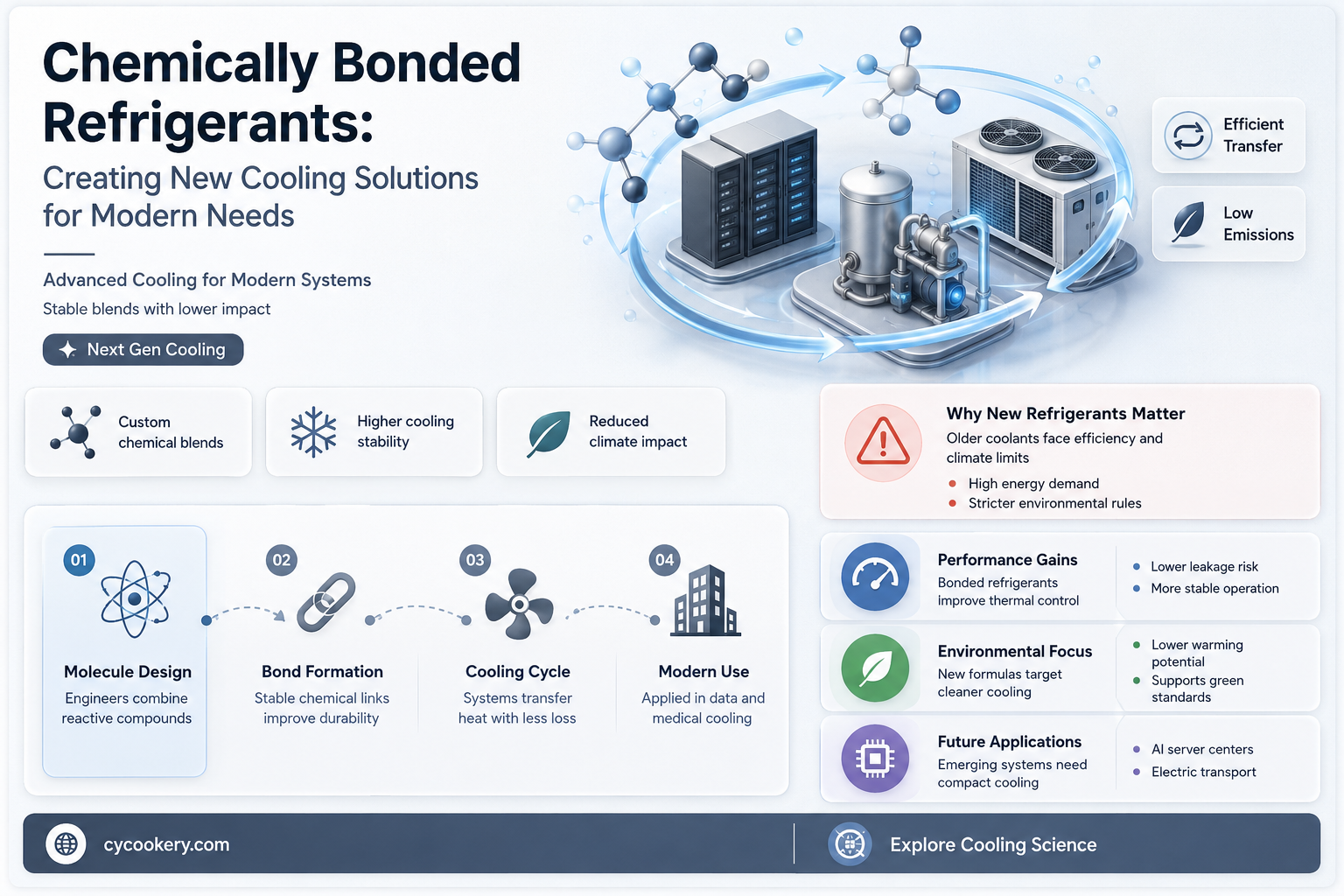are chemically bonded to form a new refrigerant