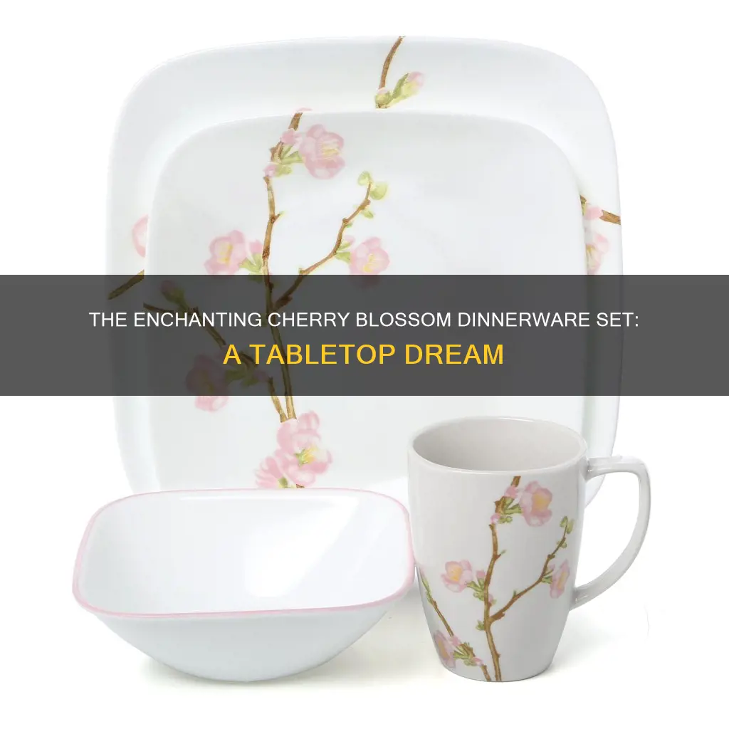 cherry blossom dinnerware set