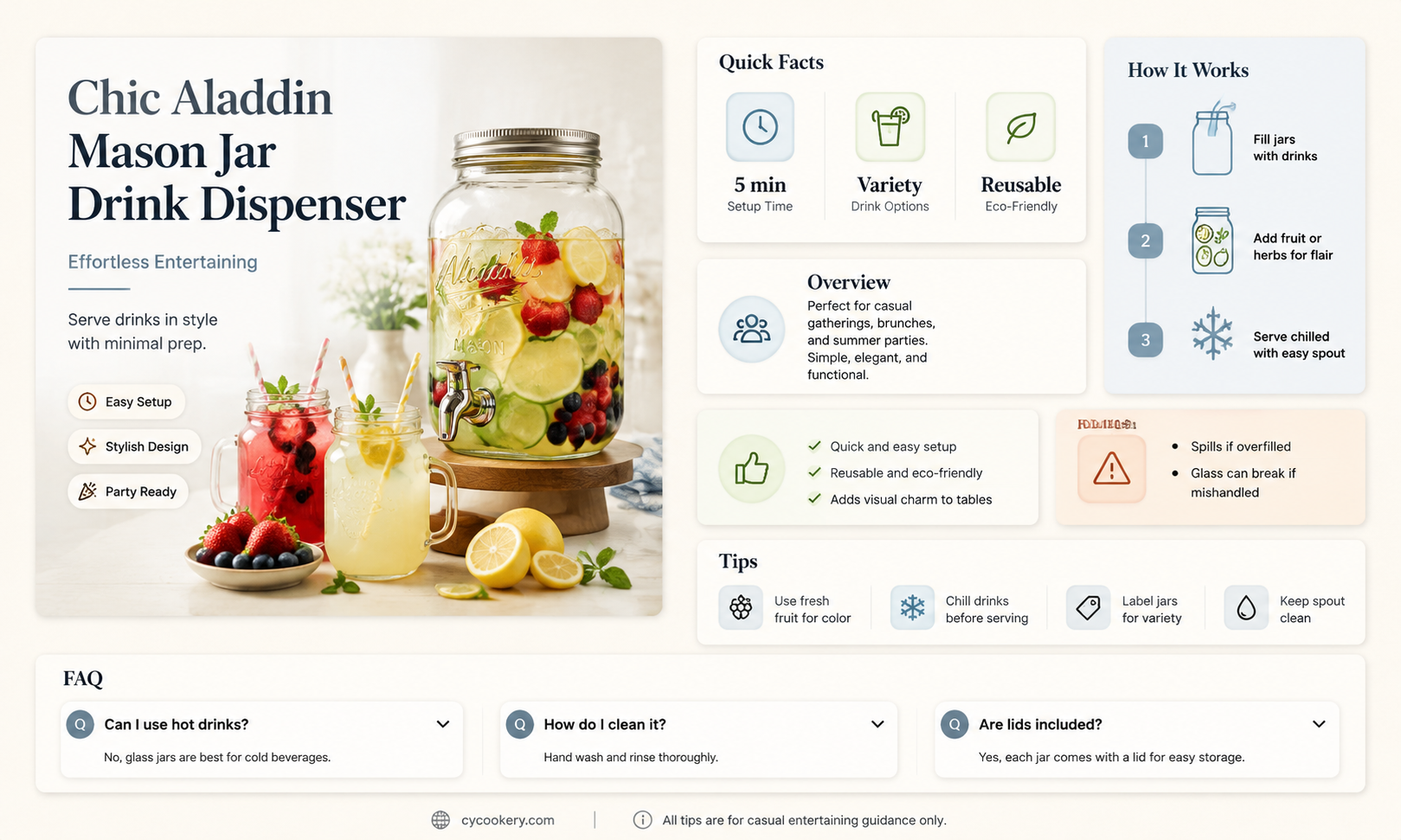 aladdin mason jar drink dispenser