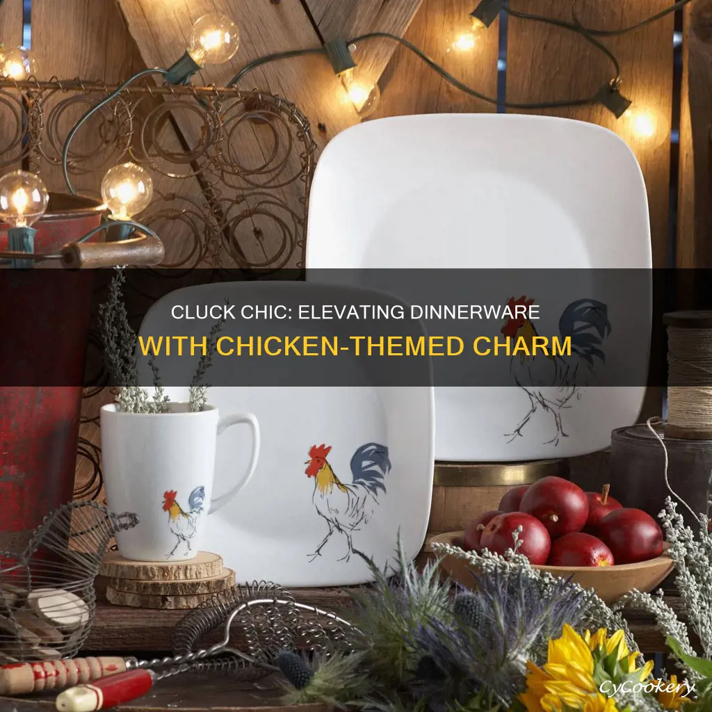 chicken dinnerware set