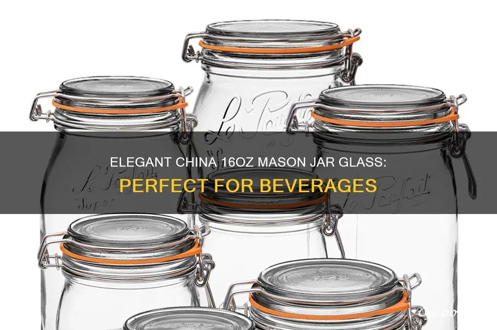 china 16oz mason jar drinking glass
