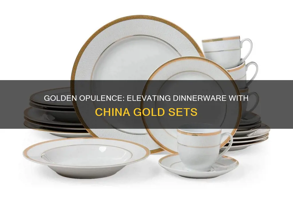 china dinnerware set gold