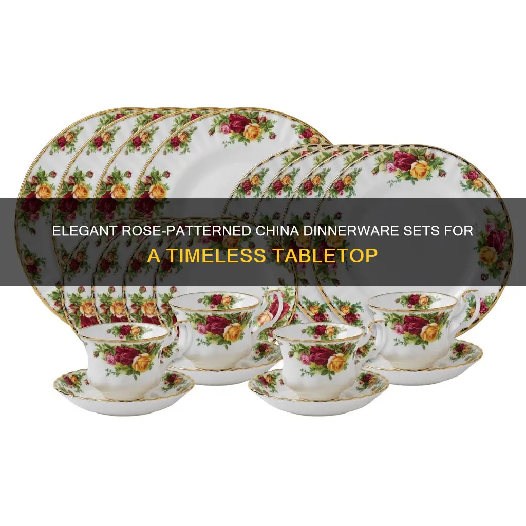 china dinnerware sets rose pattern new