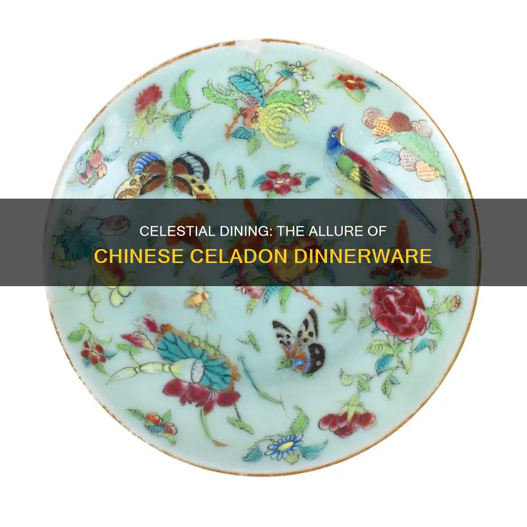 chinese celedon dinnerware set