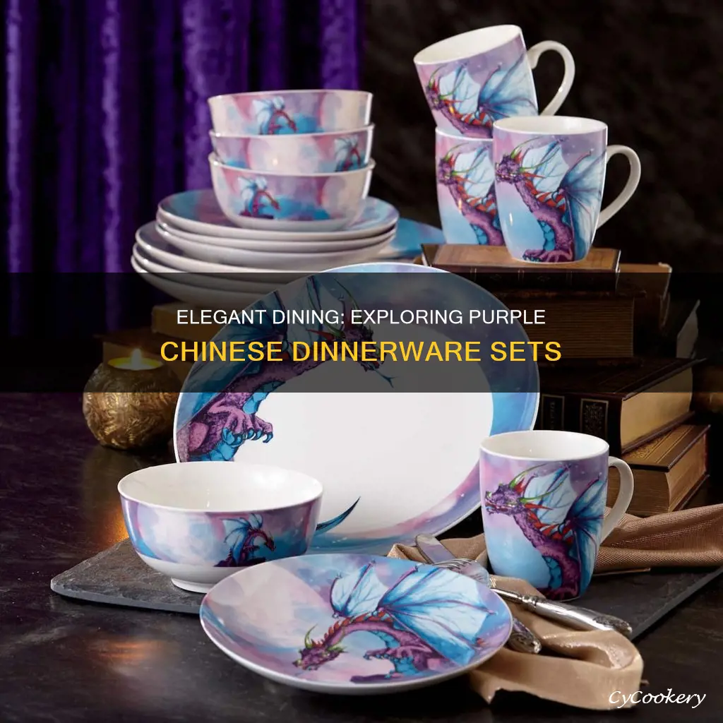 chinese dinnerware sets purple