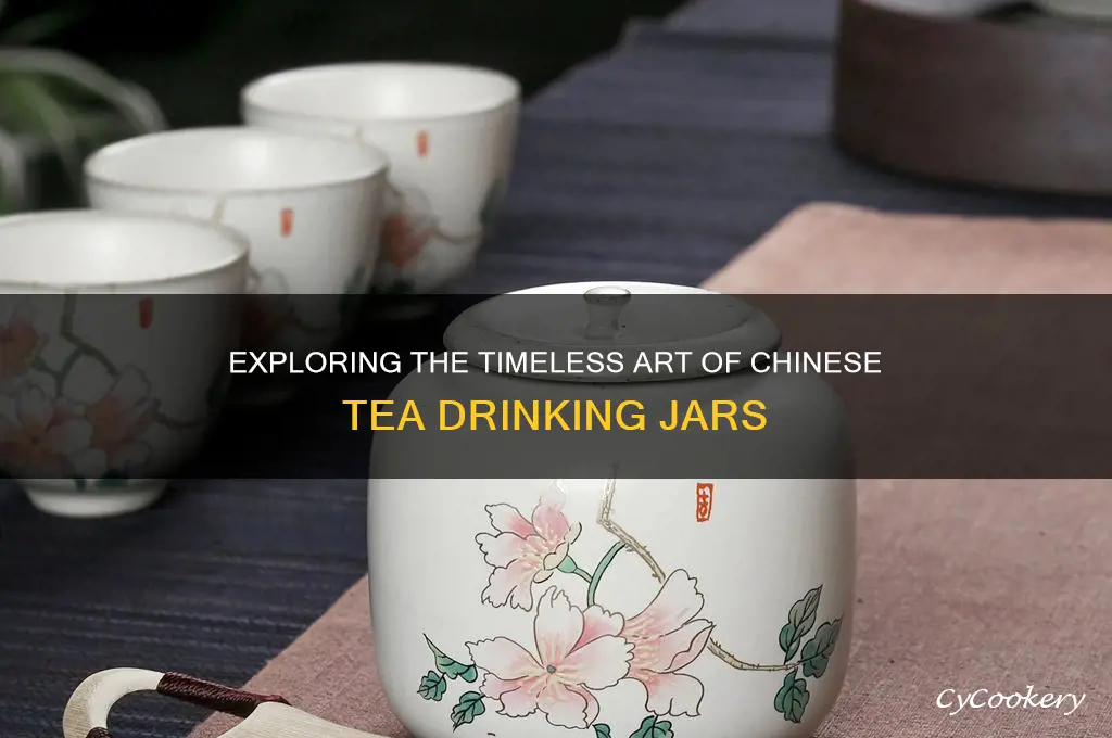 chinese tea drinking jar