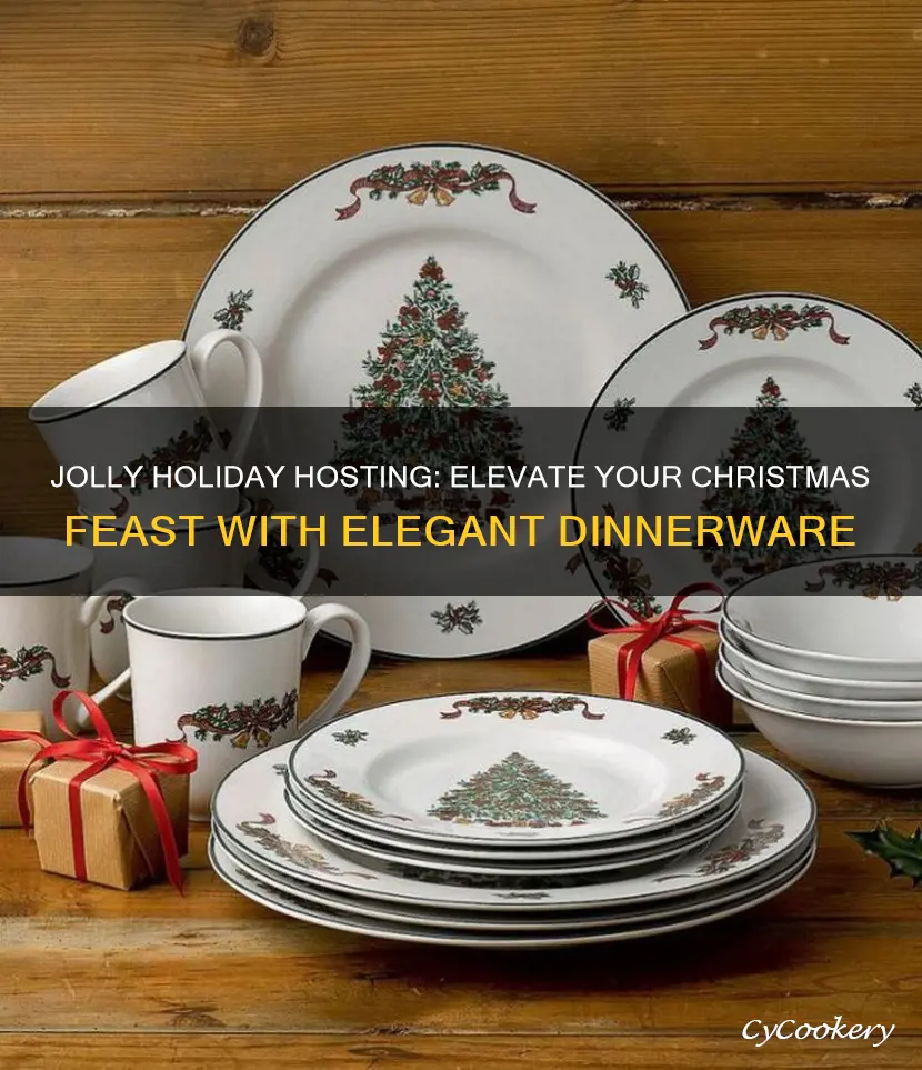 christmas dinnerware 8 place serving set