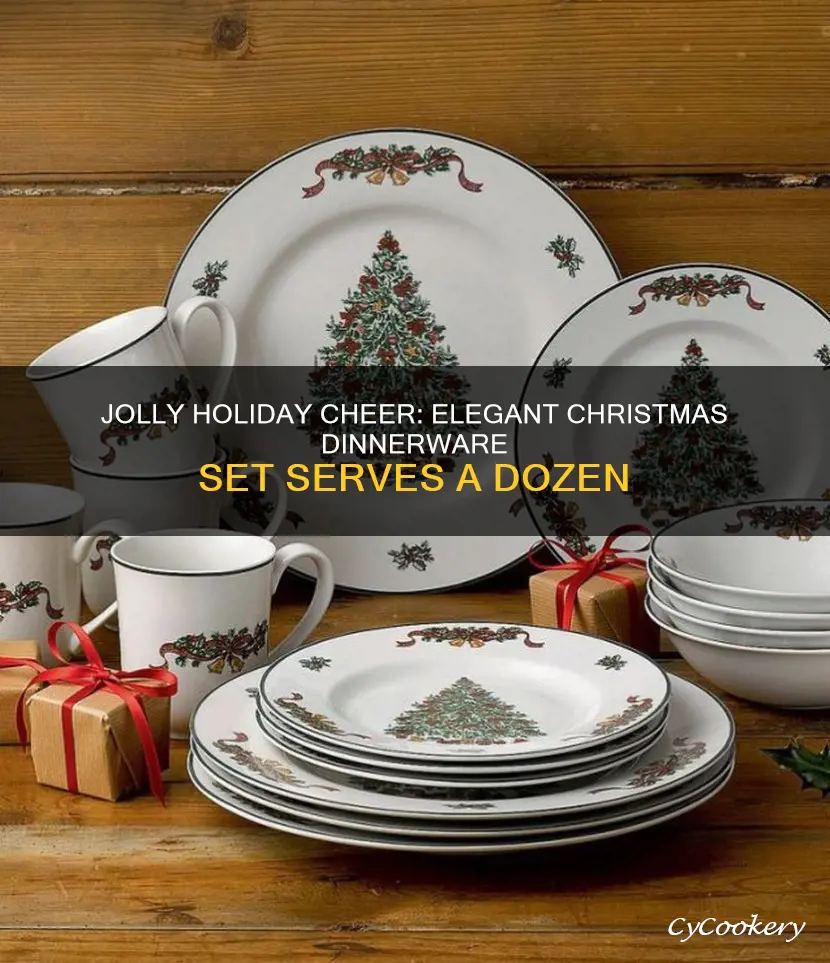 christmas dinnerware set service for 12