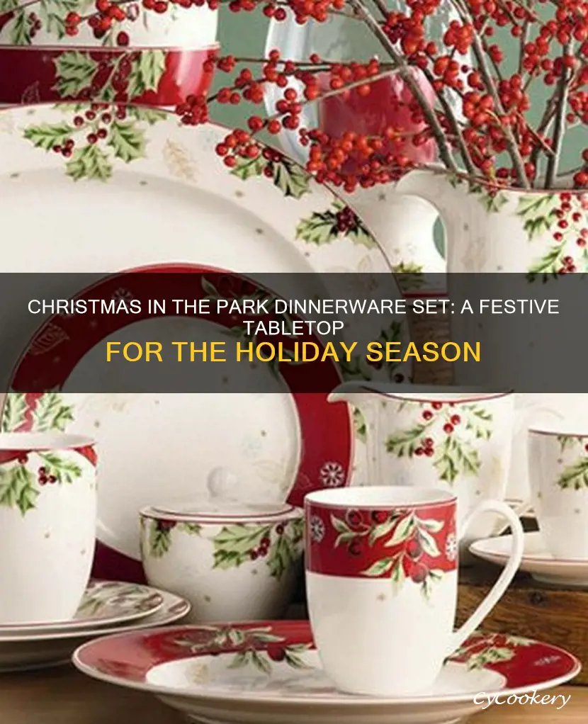 christmas in the park dinnerware set