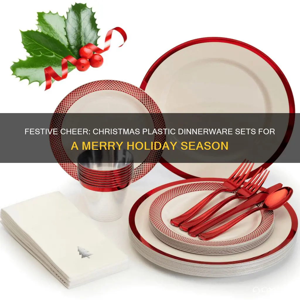 christmas plastic dinnerware sets