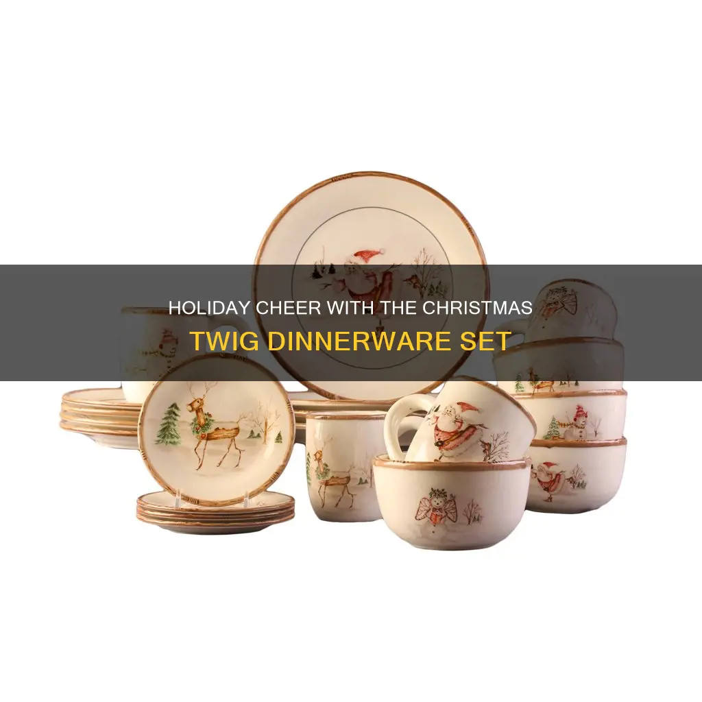 christmas twig 20 piece dinnerware set