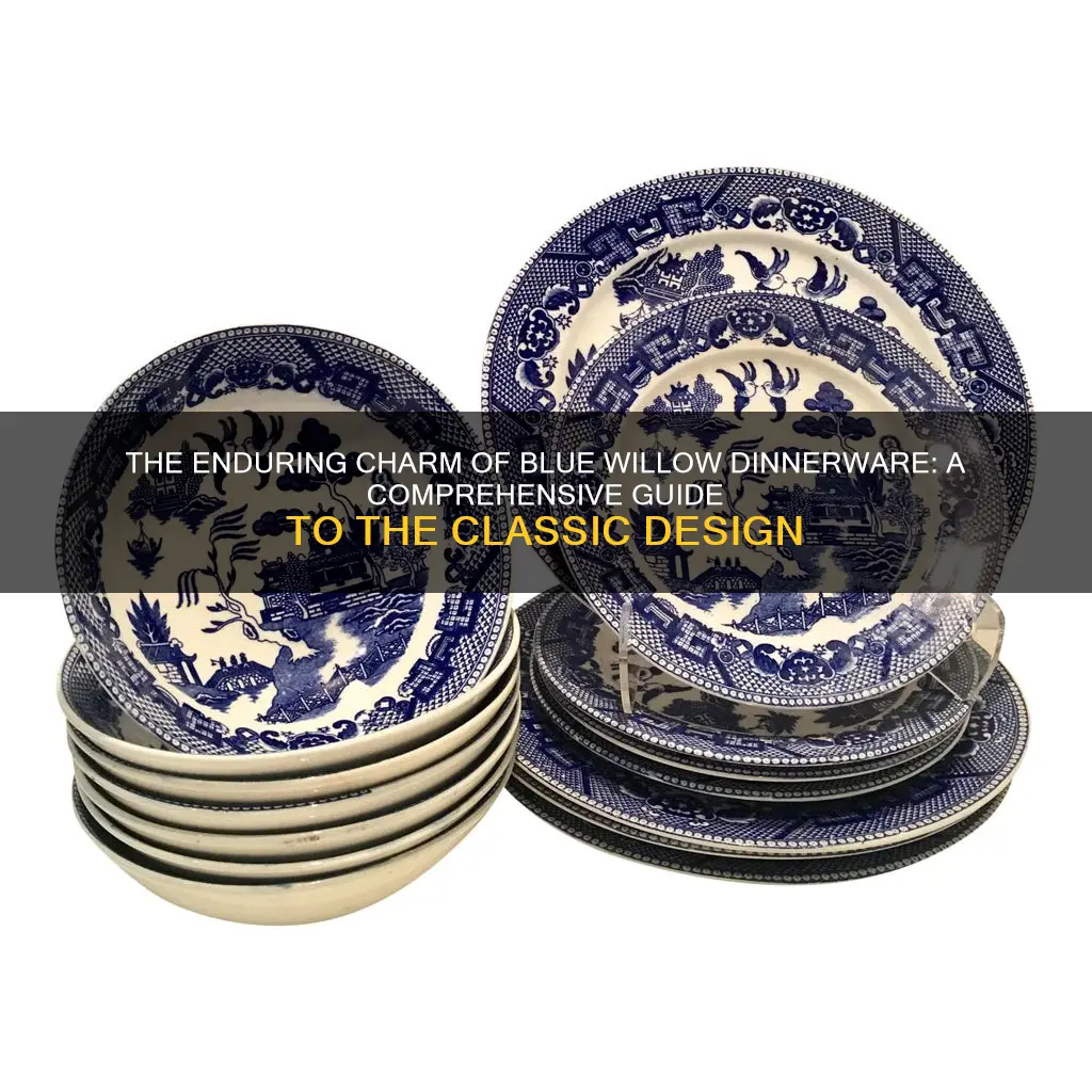 churchill blue willow plates bowls dinnerware set