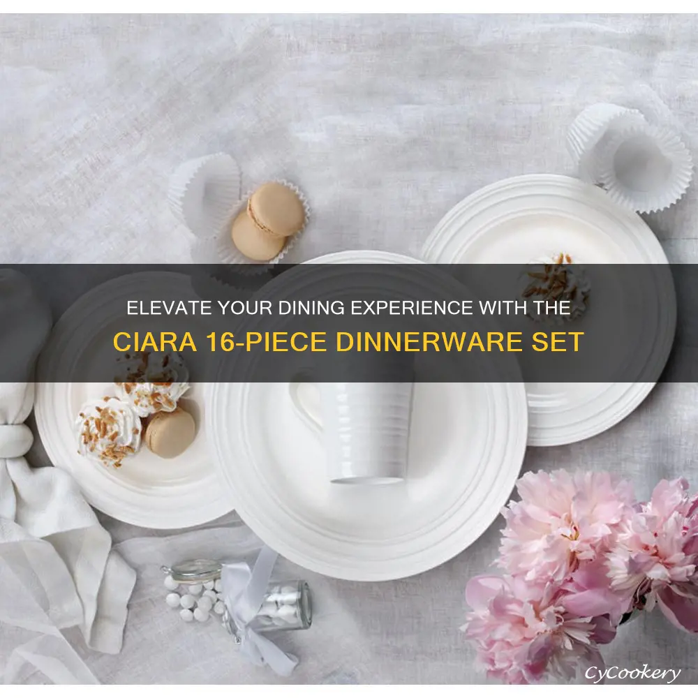 ciara 16 piece dinnerware set service for 4