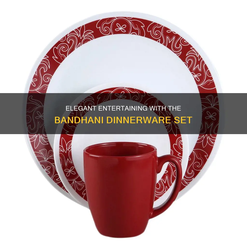 classic 16 piece bandhani dinnerware set