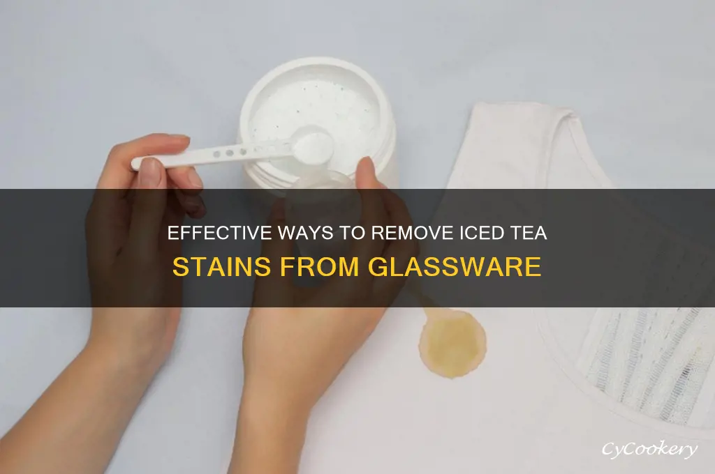 cleaning ice tea stains out of glasses