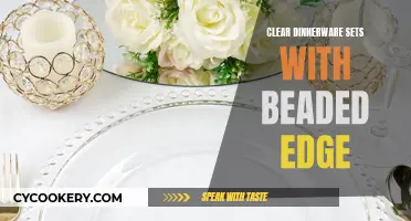 Elegant Simplicity: Clear Dinnerware with a Beaded Edge Accent