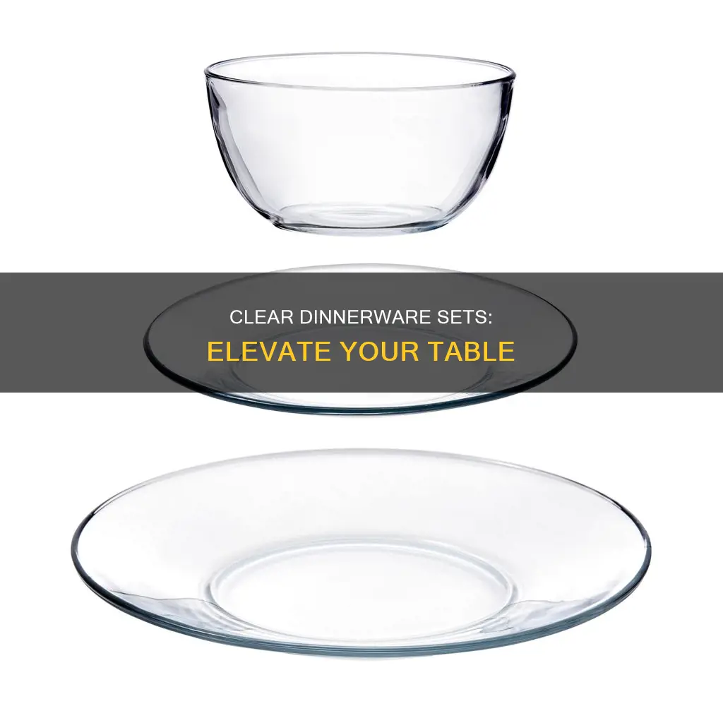 clear dinnerware sets