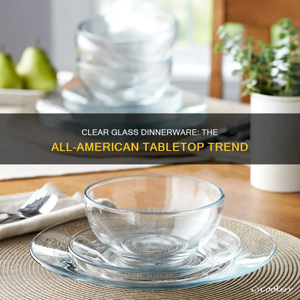 clear glass dinnerware sets made in usa