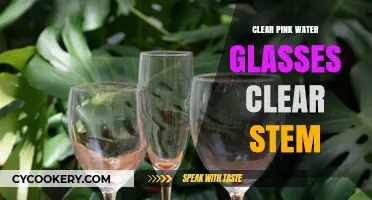 Elegant Clear Pink Water Glasses with Clear Stems for Modern Tables