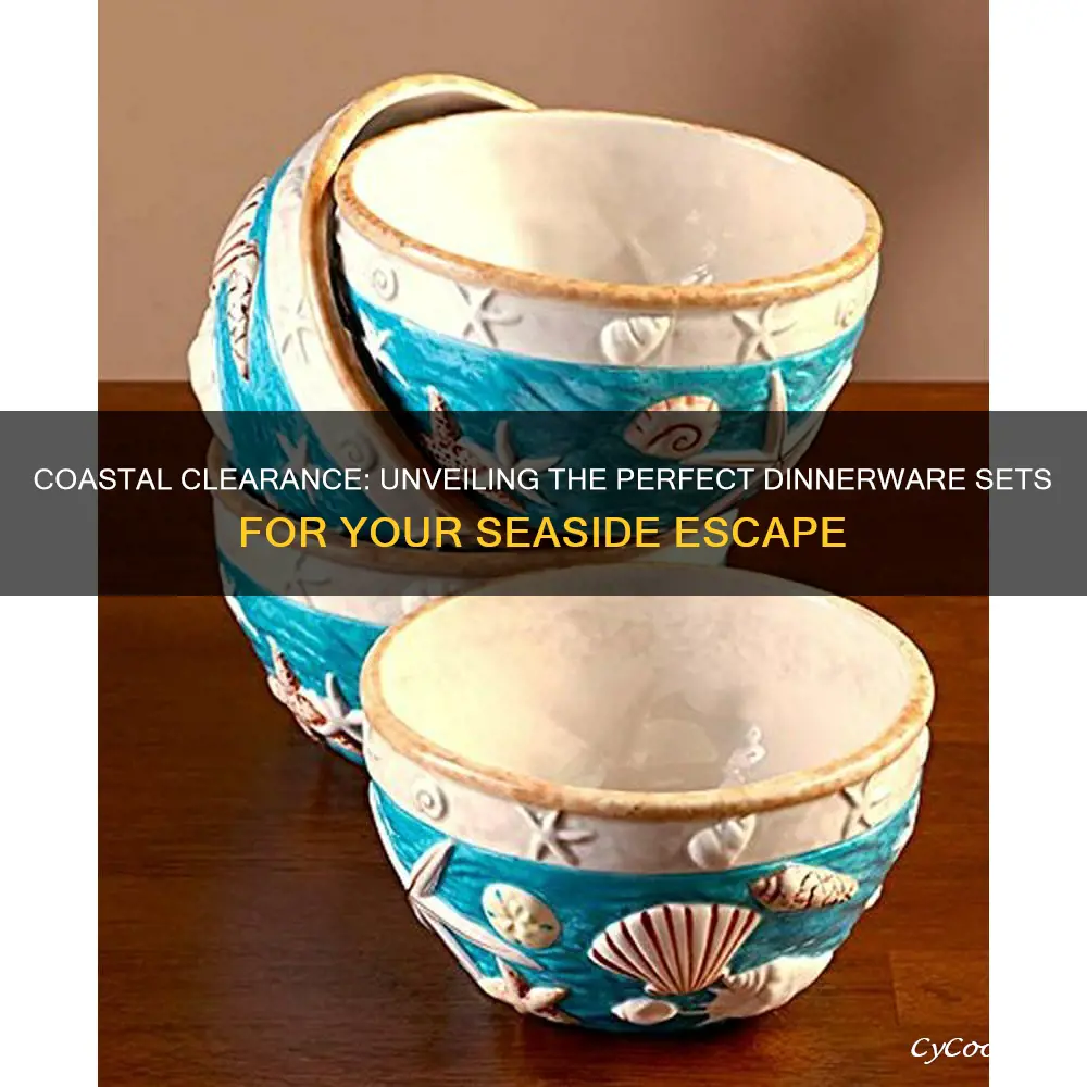 clearance coastal dinnerware sets