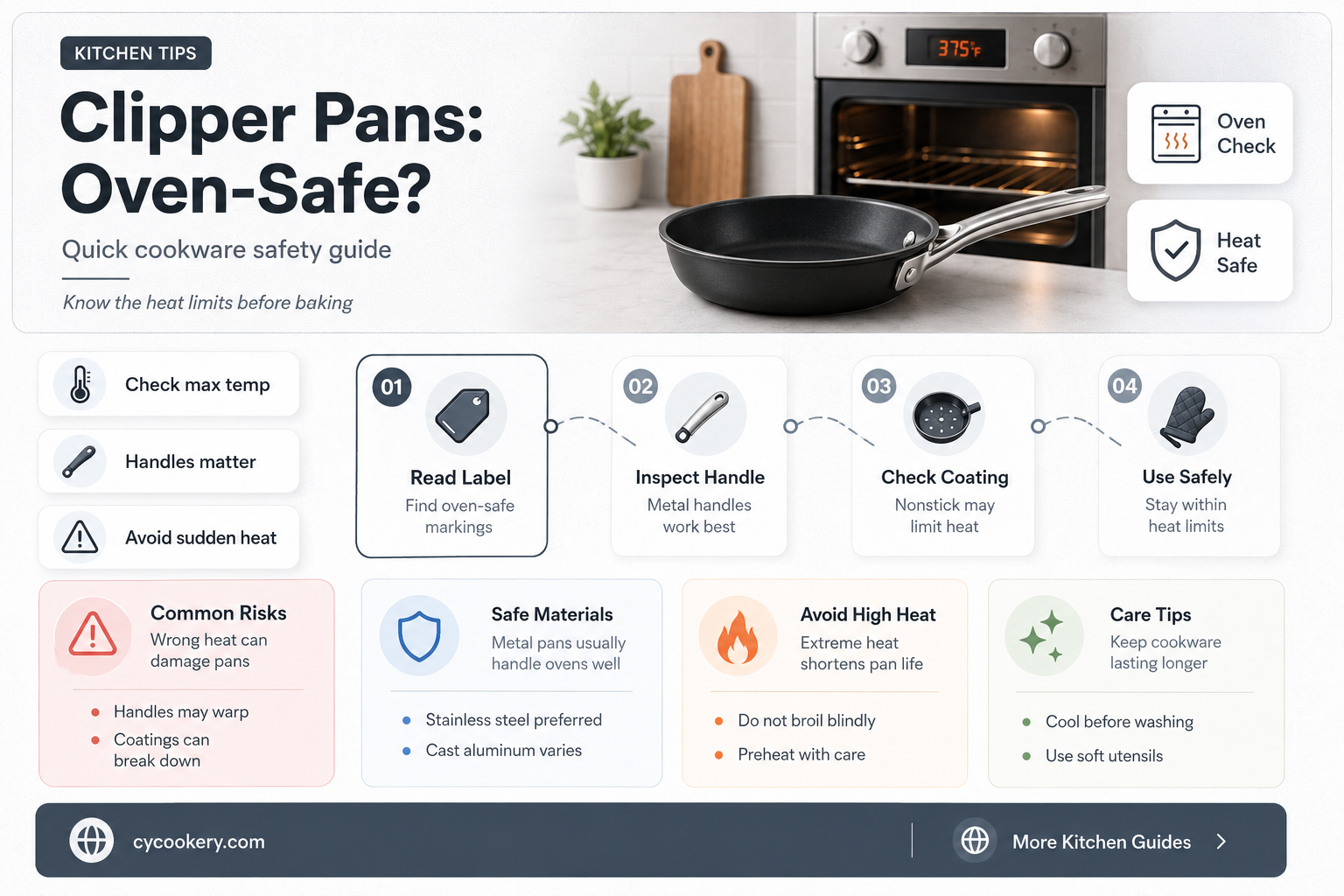 are clipper pans oven safe