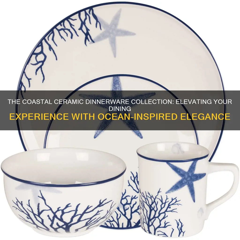 coastal ceramic dinnerware sets