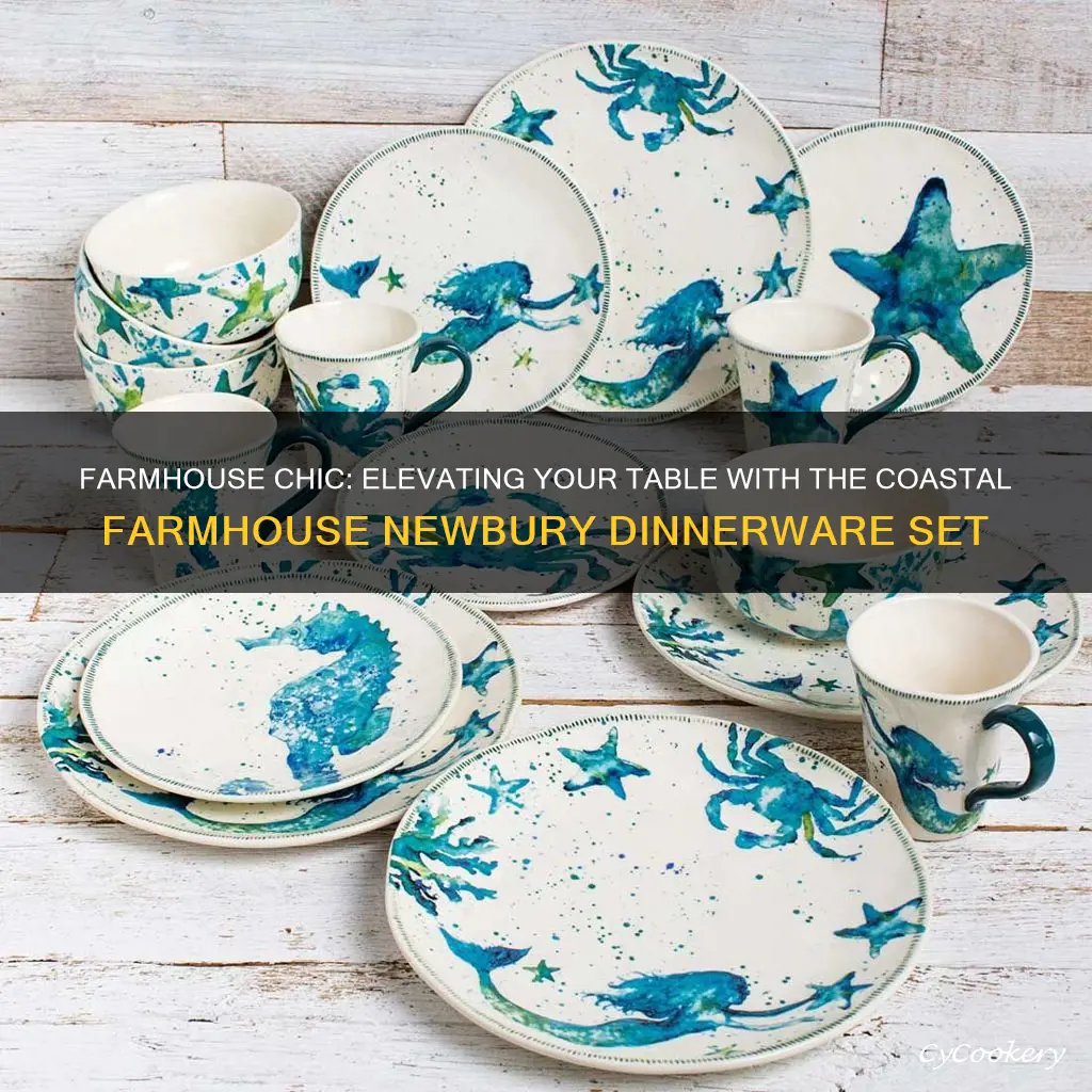 coastal farmhouse newbury 16 piece dinnerware set