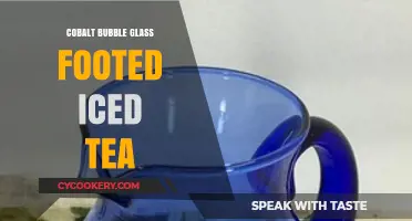 Elegant Cobalt Bubble Glass Footed Iced Tea Pitcher: A Vintage Delight