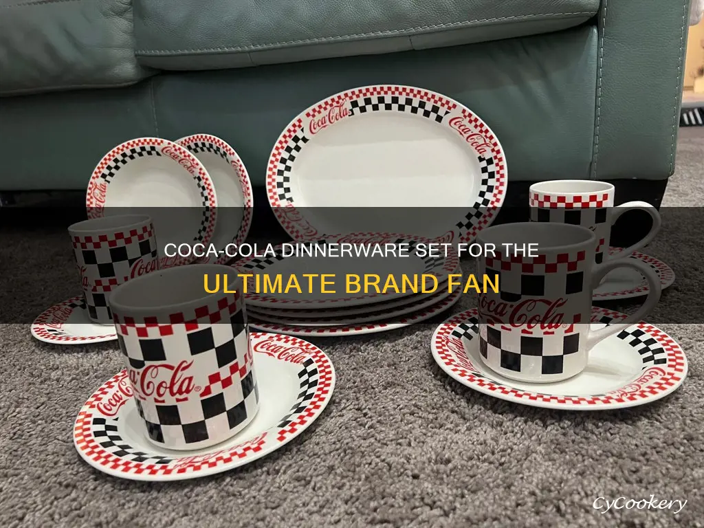 coca cola 12 piece dinnerware set