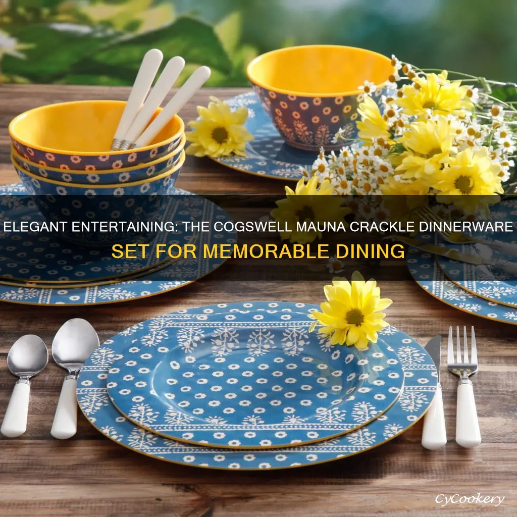 cogswell mauna crackle 12 piece melamine dinnerware set