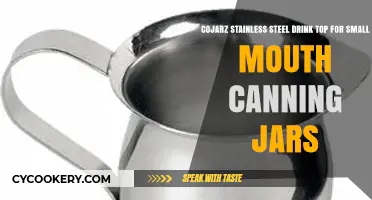 Cojarz Stainless Steel Drink Top: Perfect for Small Mouth Canning Jars
