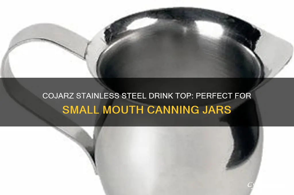 cojarz stainless steel drink top for small mouth canning jars