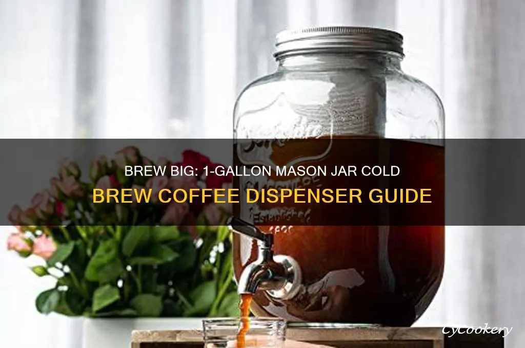 cold brew coffee maker 1 gallon mason jar drink dispenser
