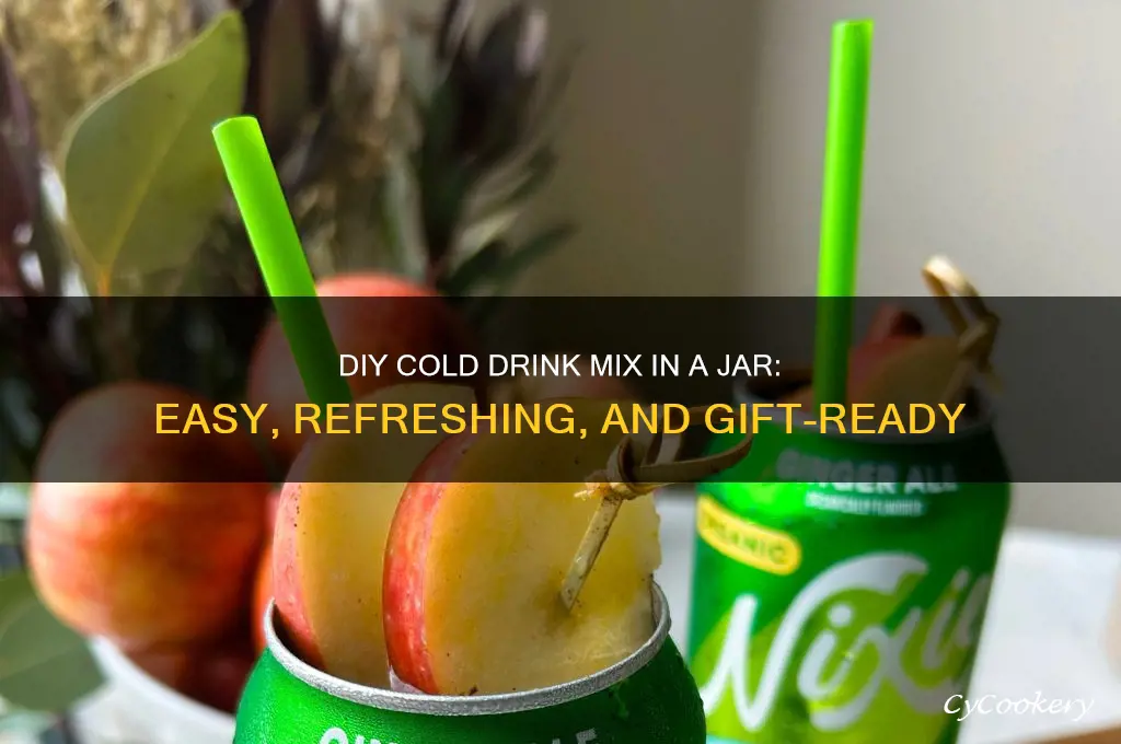 cold drink mix in a jar