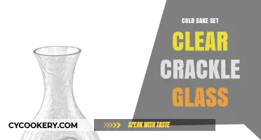 Elegant Cold Sake Set: Clear Crackle Glass for Modern Enjoyment