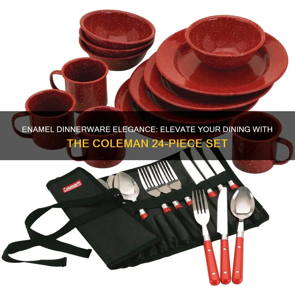 coleman 24 piece enamel dinnerware set canada