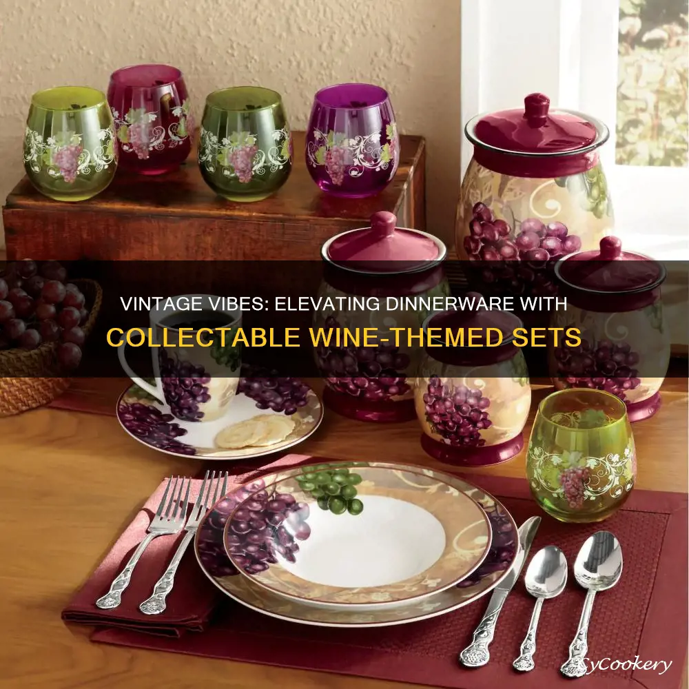 collectable wine themed dinnerware sets