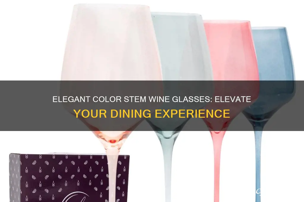 color stem wine glasses