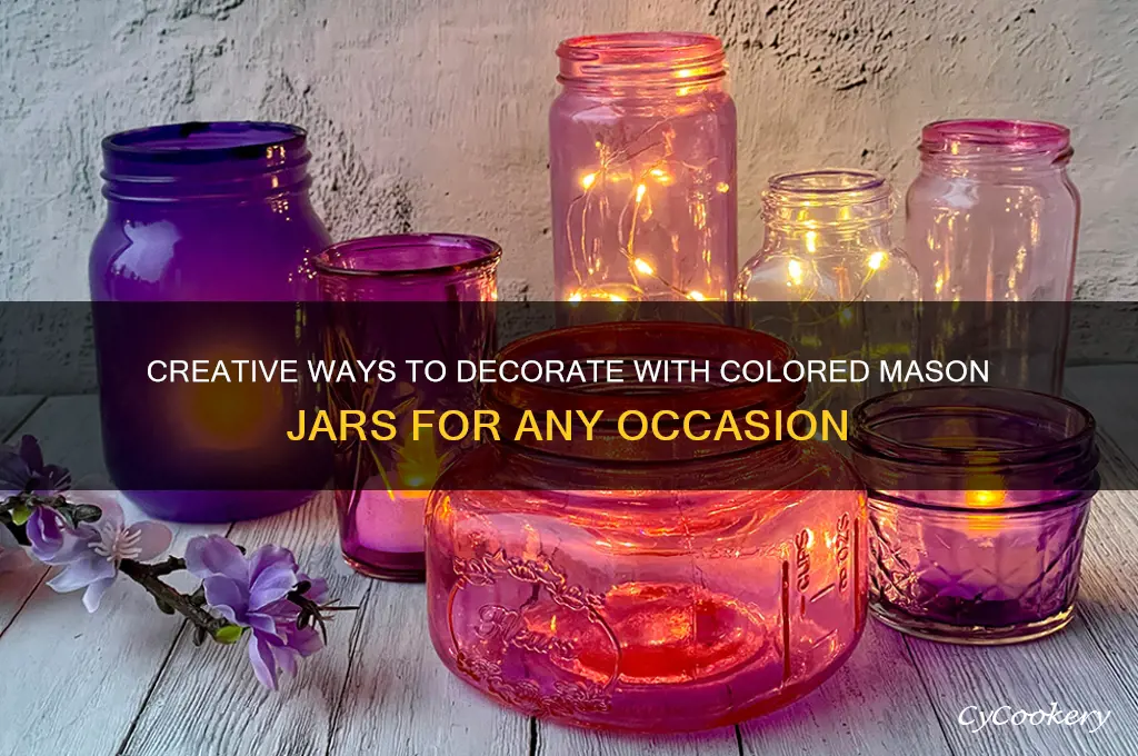 colored mason jar
