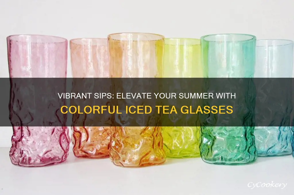 colorful iced tea glasses