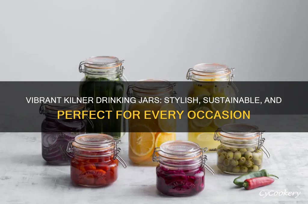 coloured kilner drinking jars