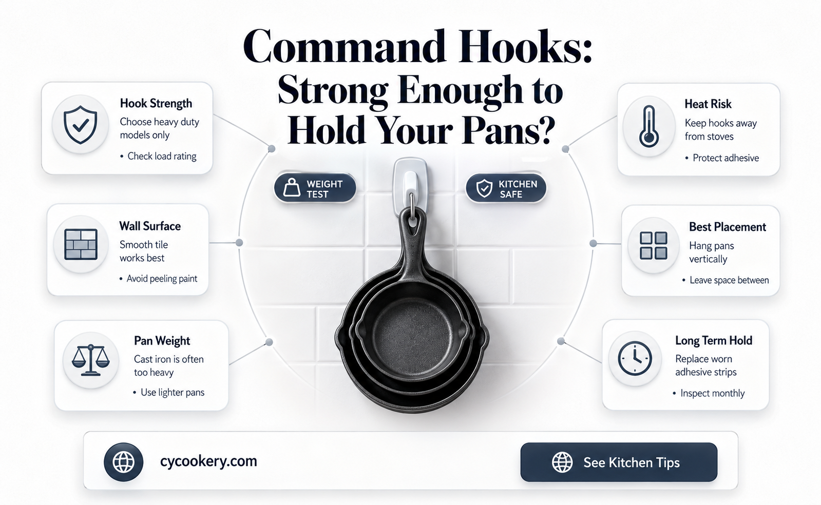 are command hooks strong enough to hold pans