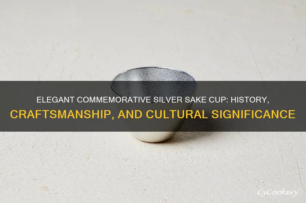 commemorative silver sake cup