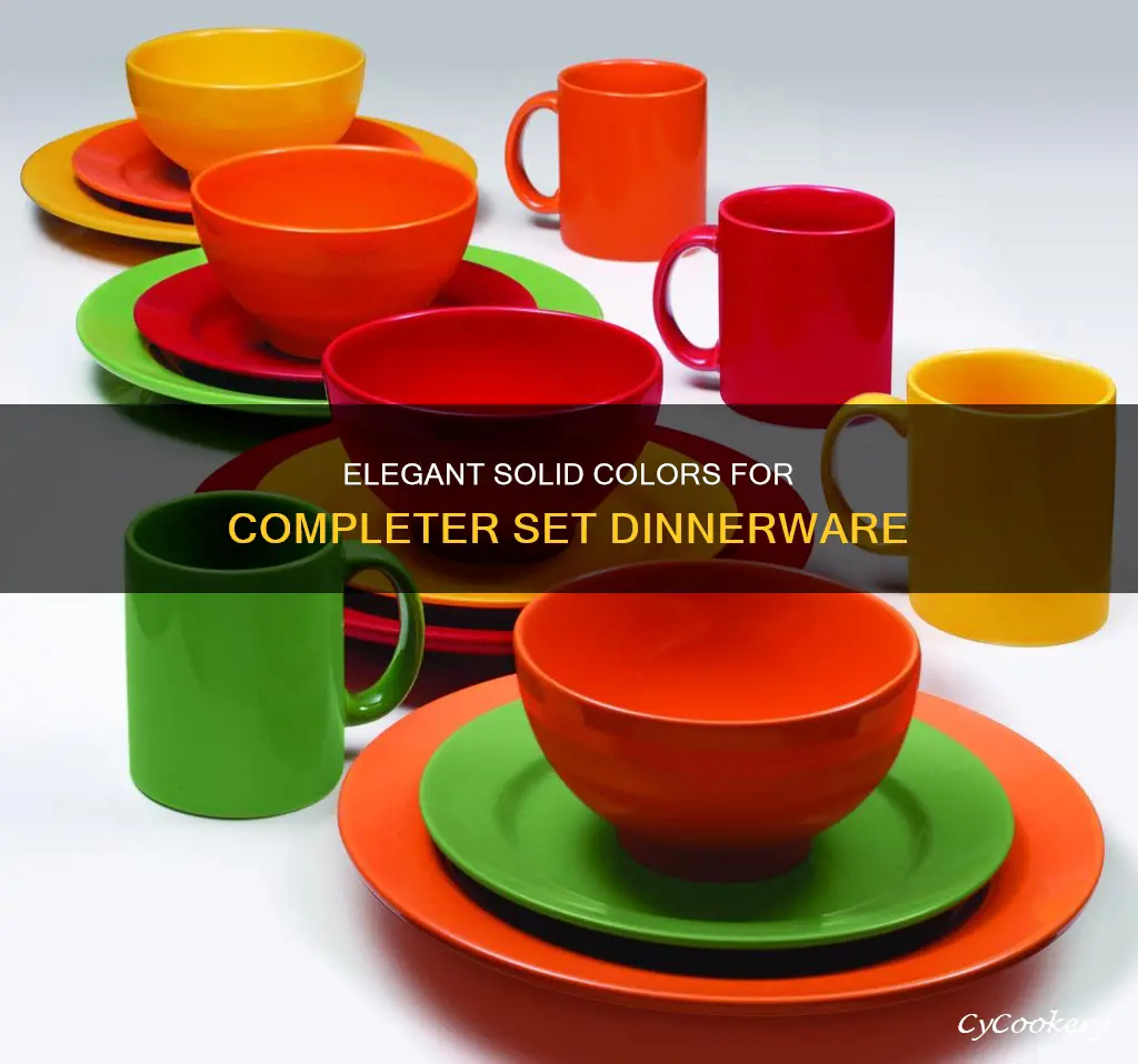 completer set dinnerware solid colors