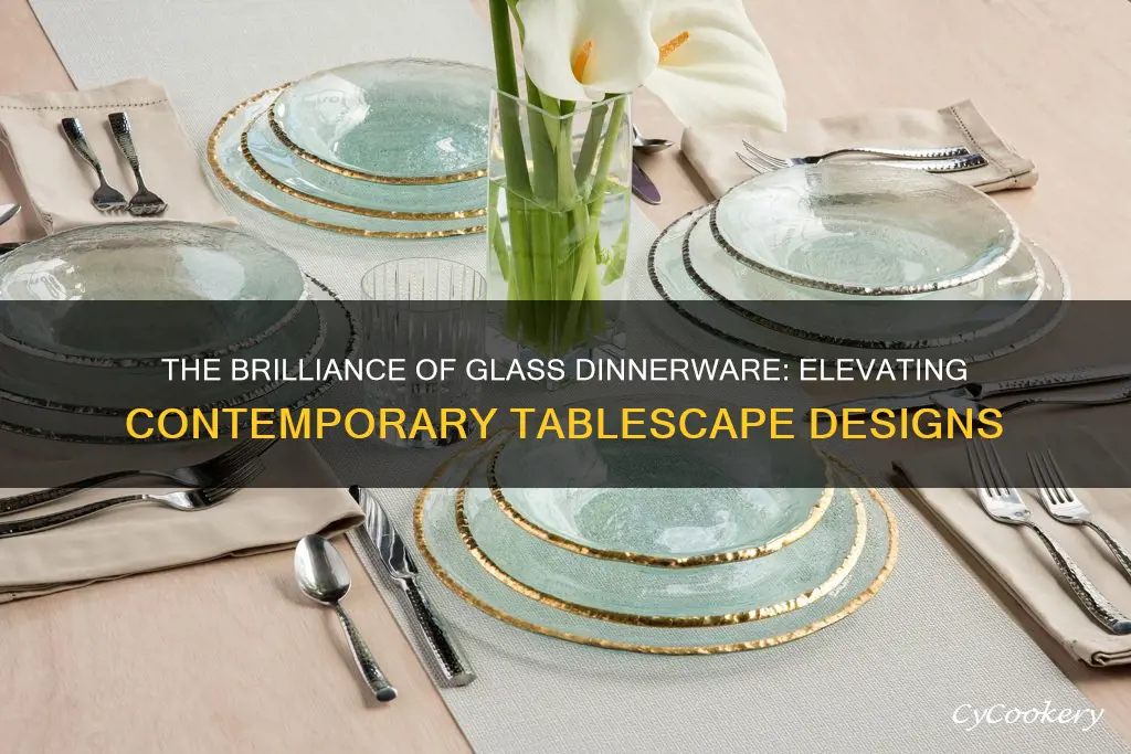 contemporary glass dinnerware sets